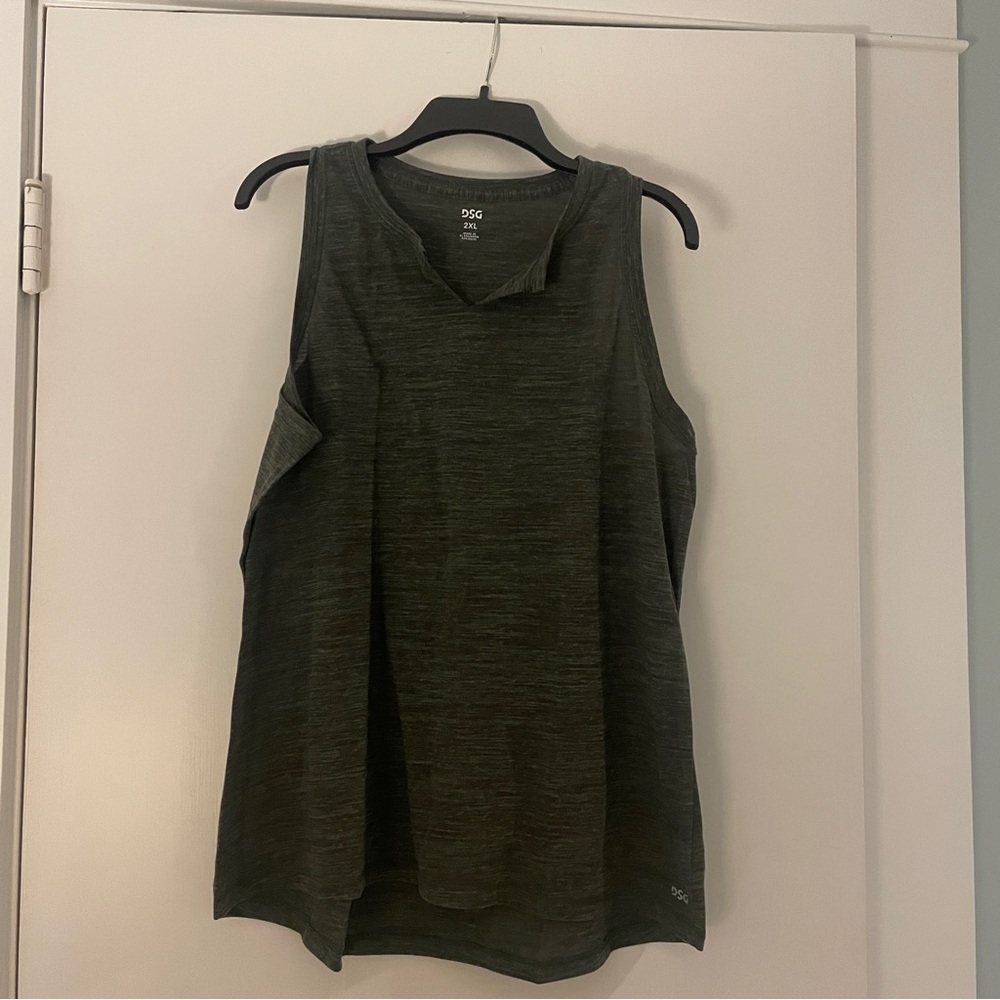 Army green tank top